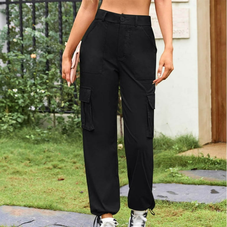 ZZwxWA Women's Baggy Cargo Pants with Pocket, Y2k Wide Leg