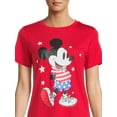 thumbnail image 4 of Mickey Mouse Women's Graphic T-Shirt with Short Sleeves, 4 of 5