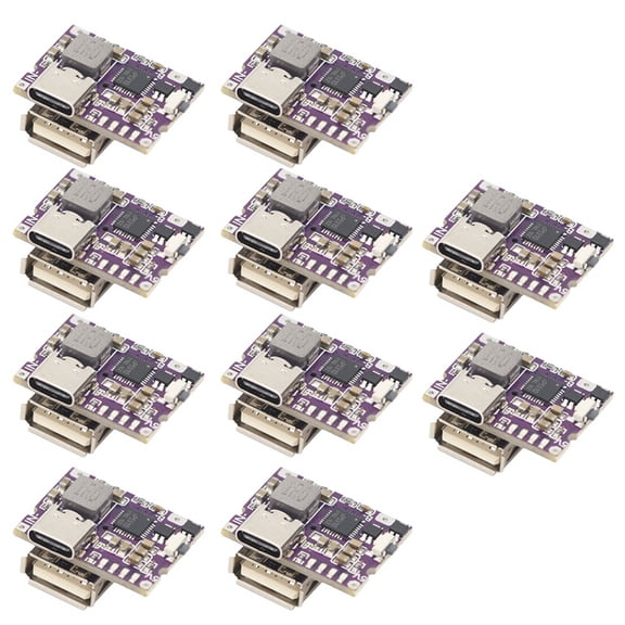 DIY Electronics: 10-Pack Type-C Power Bank Motherboard Module - 3A Integrated Charge-Discharge for 5V to 4.2V