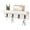 WHITE, variant on Rustic Wood Key Holder For Wall Farmhouse Wall Shelf Wall Mounted Home Decor Wall Floating Shelf with 4 Hooks