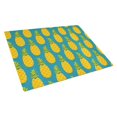 thumbnail image 1 of Ananas sur Planche à Découper en Verre Turquoise, Grande, 1 of 1