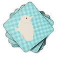 thumbnail image 2 of Carolines Treasures BB8138FC Hermelin Rabbit Blue Check Foam Coaster, Set of 4, 2 of 3