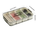 thumbnail image 5 of 4-Compartment Spice Storage Box | 8-Slot Transparent Plastic Seasoning Organizer with Lid | Kitchen Countertop Spice Rack for Spices, Salt & Tea | 13.4 x 8.4 x 2.4 Inches, 5 of 5