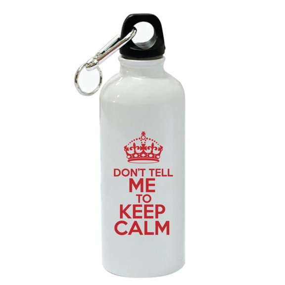 Abby Smith - Don't Tell Me To Keep Calm White Aluminum Sports 20 oz Water Bottle