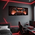 thumbnail image 2 of Manfei Gaming Gamer Paintings Wall Decor Framed, Game Gamepad Wall Hanging Decor Living Room, Black Neon Honeycomb Wall Decorations for Bedroom, Luxury Living Room Decoration, 2 of 6