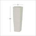 thumbnail image 3 of DecMode 13" Textured White Ceramic Vase, 3 of 7