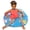 Blue, variant on Posh Creations Bean Bag Chair, Kids, 2.25 ft, Canvas Birds on White
