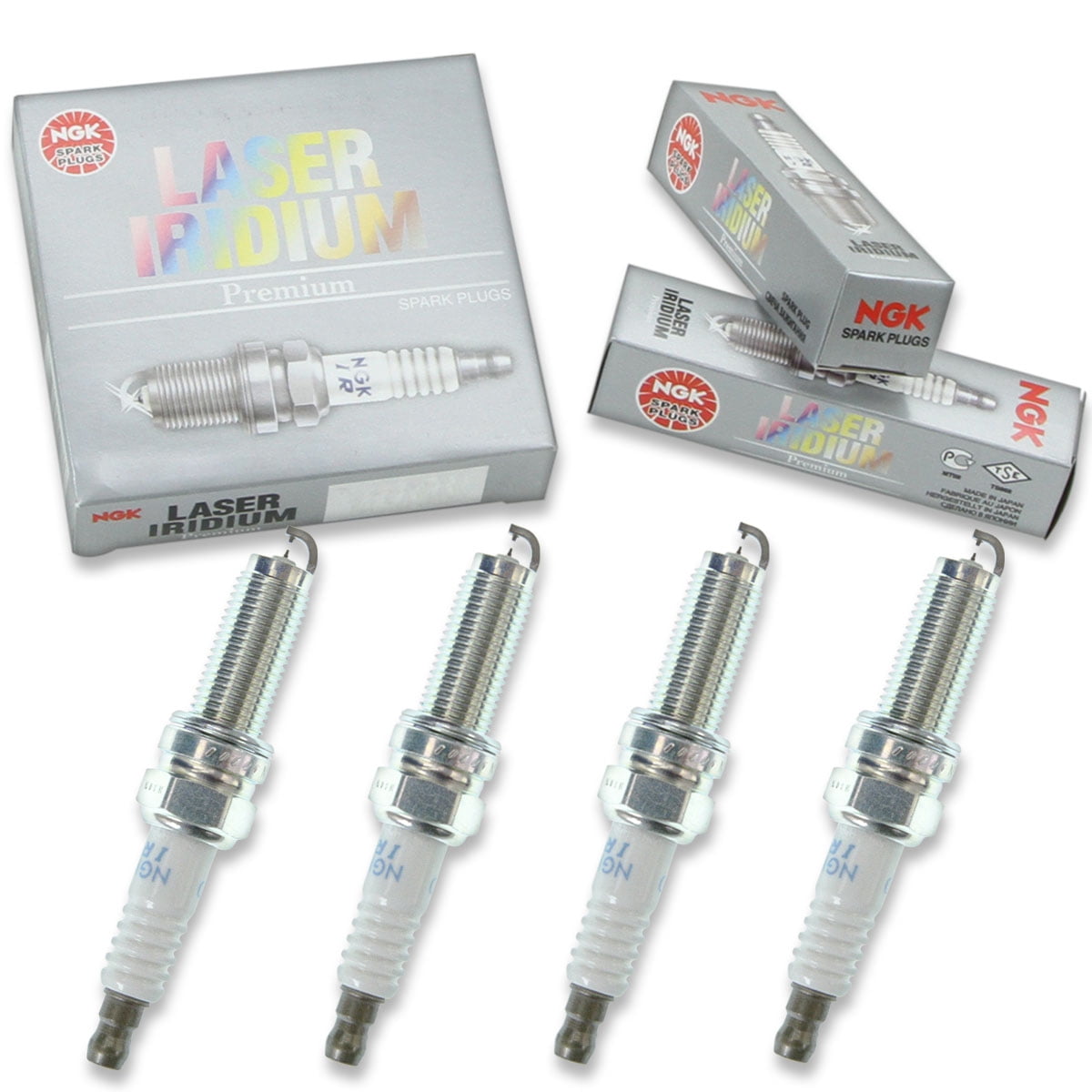 4 pc NGK 95264 Laser Iridium Spark Plugs for 1822A088 Ignition Wire Secondary Fits select: 2014-2020 MITSUBISHI OUTLANDER