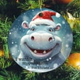 thumbnail image 6 of Ornament I Want A Hippopotamus for Christmas Customized Round Ceramic Ornament Cute Hippo Xmas Holiday Keepsake Christmas Tree Decoration Merry Xmas for Family & Friends, 6 of 8