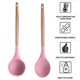 thumbnail image 3 of Utensilios de cocina de silicona para cocina, juego de utensilios de cocina de 2 piezas, utensilios de cocina de madera fáciles de limpiar Vhermosa, 3 of 5