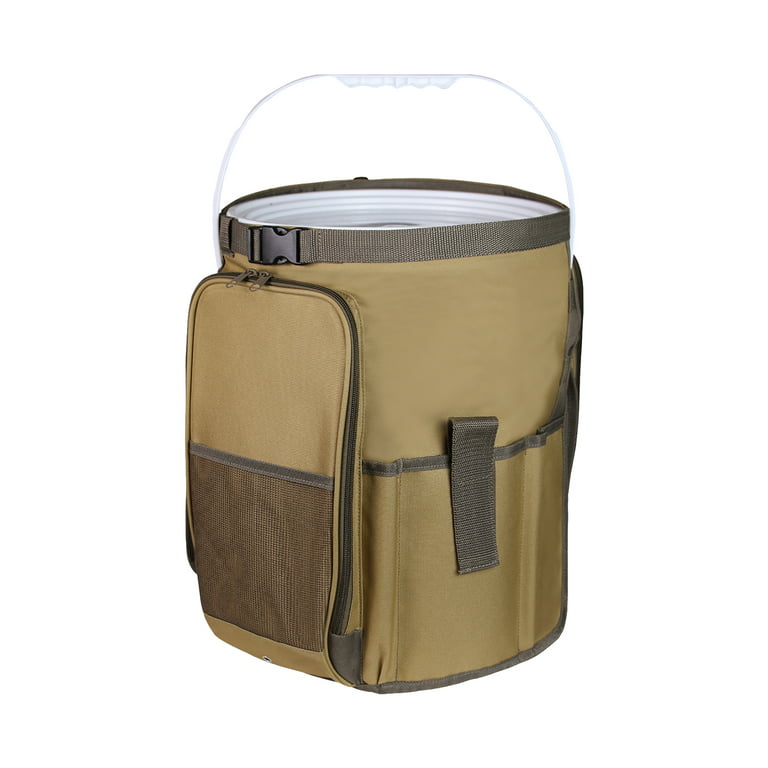 CACAGOO Fishing Bucket Organizer Adjustable Strap Outdoor Tackle Bag  Camping Bucket Tool Organizer