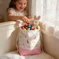 thumbnail image 5 of 30.5cm Easter Drawstring Gift Bag Cloth Tote Candy Storage Bunny Bag for Kids Girls Party Favor Reusable Fabric Gift Sack for Holiday Travel Home Storage, 5 of 6
