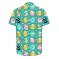 thumbnail image 5 of ZRGHAOYLQ Big and Tall Hawaiian Shirt for Men Happy Easter Shirts Short Sleeve Casual Button Down Holiday Tshirts Colorful Egg Print Bowling T-Shirt, 5 of 6