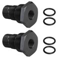 thumbnail image 1 of Adaptador De Filtro De Aceite De 2 Piezas Adaptador De Rosca Ligero De 1/2-28 Aluminio 1/2-28 Hembra A 3/4-16 13/16-16 3/4 Npt Adaptador De Manguera Macho Conector Reductor Acabado Anodizado Negro Res, 1 of 5