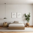 thumbnail image 3 of Nexera Milano King Size Platform Wood Bed Frame, Brown Oak, 3 of 7