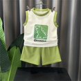 thumbnail image 2 of YunPes Children's Vest Shorts Suit Spring Summer Autumn Comfortable Loose Version Children's Clothing Toddler Boy Outfits 4t, 2 of 8