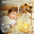 thumbnail image 5 of Candle Warmer Lamp, Candle Lamp Wax Warmer with 2 Bulbs, Timer & Dimmer 7-Levels, Fits Cup Jar Candle, Candle Top Melting, Crystal Candle Heater Lamp for Scented Wax, Elegant Home Decor, Brass Glass, 5 of 17