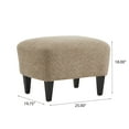 thumbnail image 3 of Christopher Knight Home Accent Chair with Ottoman, Tapered Wood Legs, Brown, 3 of 11