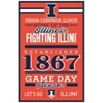 thumbnail image 2 of Illinois Fighting Illini Sign 11x17 Wood Established Design, 2 of 2