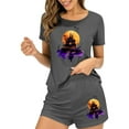 thumbnail image 6 of Censtreet Women's Pajama Sets Halloween Short Sleeve Pjs 2 Piece Top and Shorts Sleepwear Comfy Soft Lounge Sets S-XL, 6 of 7