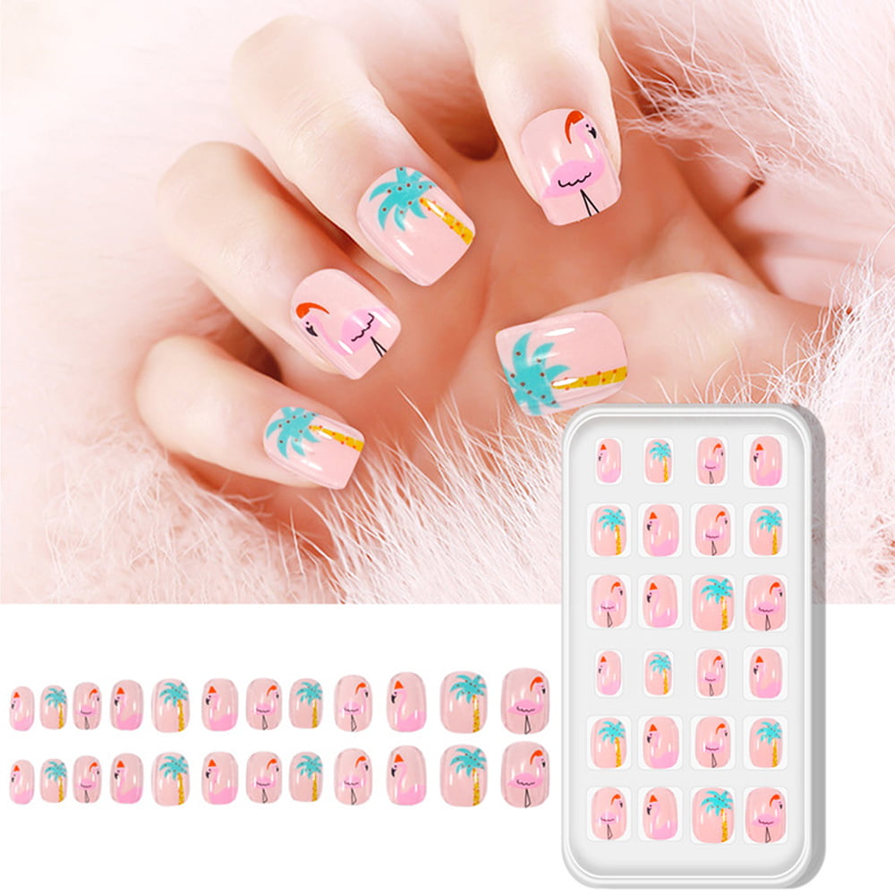 Amazon.com: MISUD Press on Nails for Kids Children Fake Nails Short Acrylic  Nails for Girls White French Tip Glue on Nails 24 pcs Cute Star Stick on  False Nails for Teens Child