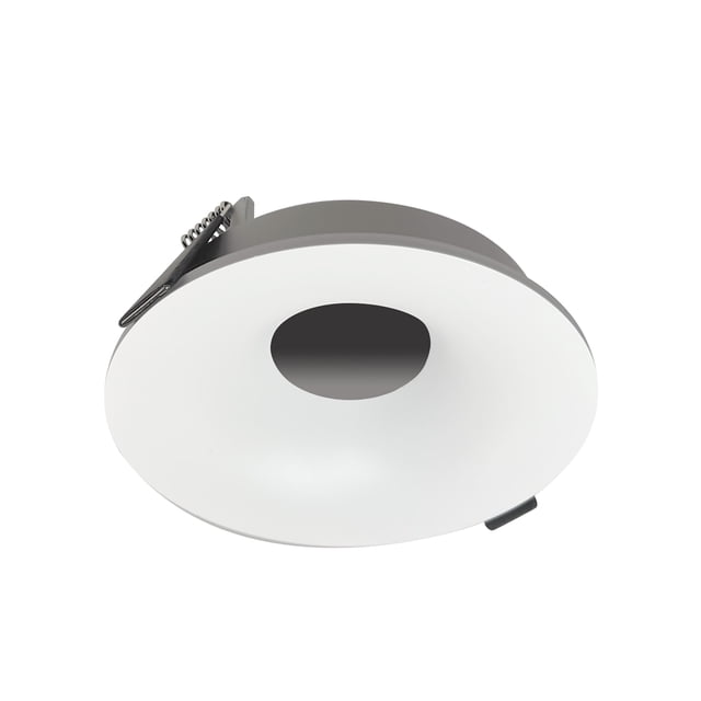 Lámpara de techo Nora Lighting Nioc-4Rnb de 10 cm sin casquillo, con borde redondeado de iolita - Blanco