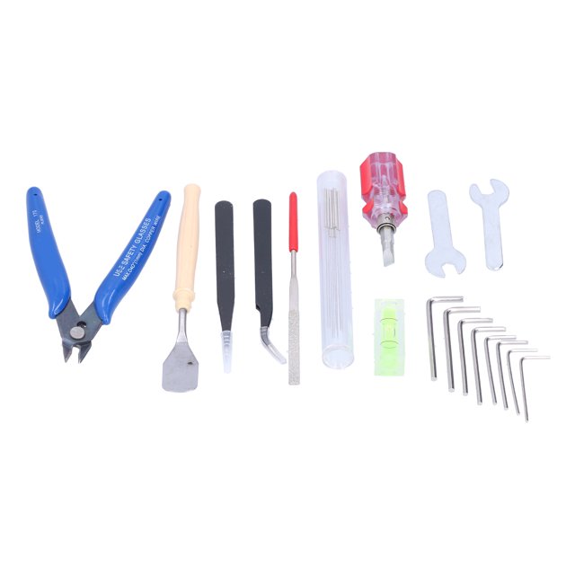 3D Printer Nozzle Cleaning Kit Extruder Print Head Cleaner Tool Tweezers Wrench Set