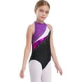 thumbnail image 3 of iiniim Kids Girls Ballet Dance Outfit Shiny Rhinestone Camisole with Hair Band Gymnastic 6-16 Purple 14, 3 of 7