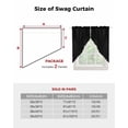 thumbnail image 6 of Black Swag Valances for Windows, Solid Color Farmhouse Black Rod Pocket Sheer Valances for Small Windows, Swag Toppers Light Filtering for Kitchen Living Room 2 Panels 28''x36'', 6 of 6