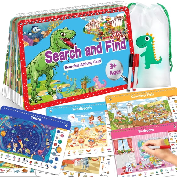 Busca y encuentra Book Elfew para niños de 4 a 6, 3 a 8 años con colchonetas para actividades