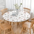 thumbnail image 3 of White Fairy Castle Pattern Round Fitted Tablecloth with Elastic Edge,Dining Table Cover Waterproof,Outdoor Round Tablecloth for Camping,Dining,Indoor and Outdoor, 3 of 7