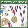 thumbnail image 2 of 24 Pieces Gold Award Medals Set Soccer Medals Olympic Style Gold Metal Medals With Ribbons, 2 of 5