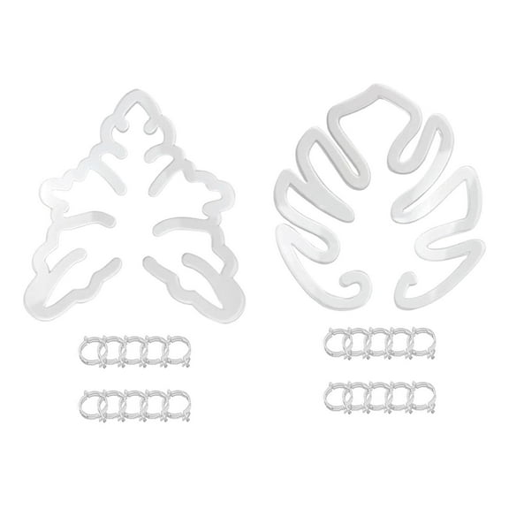 koolsoo Plant Support Clips Garden Vines Fixing Clips Vegetable Fastening Clip Plant Growth Clamp for Garden Roses Outdoor Grape Vine Oval and Triangle