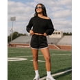 thumbnail image 7 of Real Essentials 3 Pack: Women's Fleece Dolphin Shorts Athletic Workout Running Gym Yoga Sweat Lounge Comfy, 7 of 7