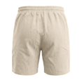 thumbnail image 4 of Satingcolo Mens Trunks Summer Beach Shorts Vacation Casual Athletic Shorts Daily Wear Comfy Waist Lightweight Shorts With Pockets Beige 3XL, 4 of 5