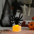thumbnail image 4 of LED Halloween Spooky Candles, Halloween Flameless Candles Bats Battery Operated Tealights Set Halloween Candles Decor For Home Party Gift, Halloween Candles Decorations, 4 of 6