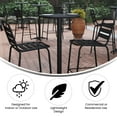 thumbnail image 6 of BizChair 23.25" Black Round Metal Indoor-Outdoor Bar Height Table with Flip-Up Table, 6 of 11