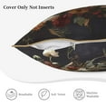 thumbnail image 3 of KLL Vintage Floral Vase A Decorative Throw Pillow Covers Velvet Soft for Couch Sofa Bedroom Living Room Outdoor (No pillow core)- 20"x20", 3 of 5