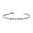 thumbnail image 3 of BERRICLE Sterling Silver Baguette Cut Cubic Zirconia CZ Fashion Tennis Bracelet for Women, Rhodium Plated, 7.5 inch, 3 of 14
