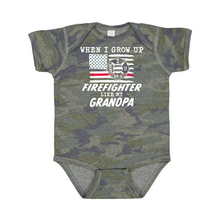 

Inktastic When I Grow Up I Want to Be a Firefighter Like My Grandpa Gift Baby Boy or Baby Girl Bodysuit