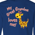thumbnail image 4 of Inktastic My Great Grandma Loves me- cute giraffe Long Sleeve Youth T-Shirt, 4 of 5