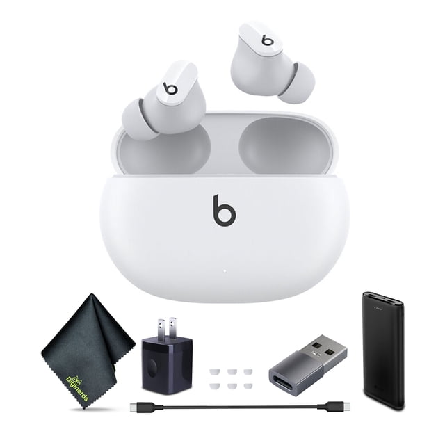 Beats Studio Écouteurs Intra-Auriculaires True Wireless à Réduction de Bruit (Blanc) avec Accessoires
