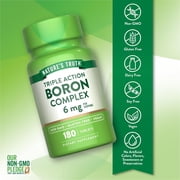 Triple Action Boron Complex | 6mg | 180 Count | Vegan, Non-GMO & Gluten Free Mineral Support | by Nature's Truth