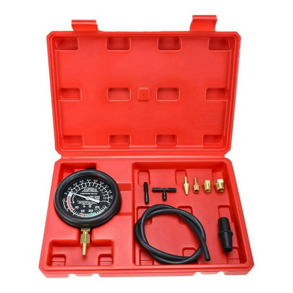 Car Vacuum and Pump Tester Gauge Kit, Pump and Vacuum Tester Gauge, Leak Carburetor Pressure Diagnostics