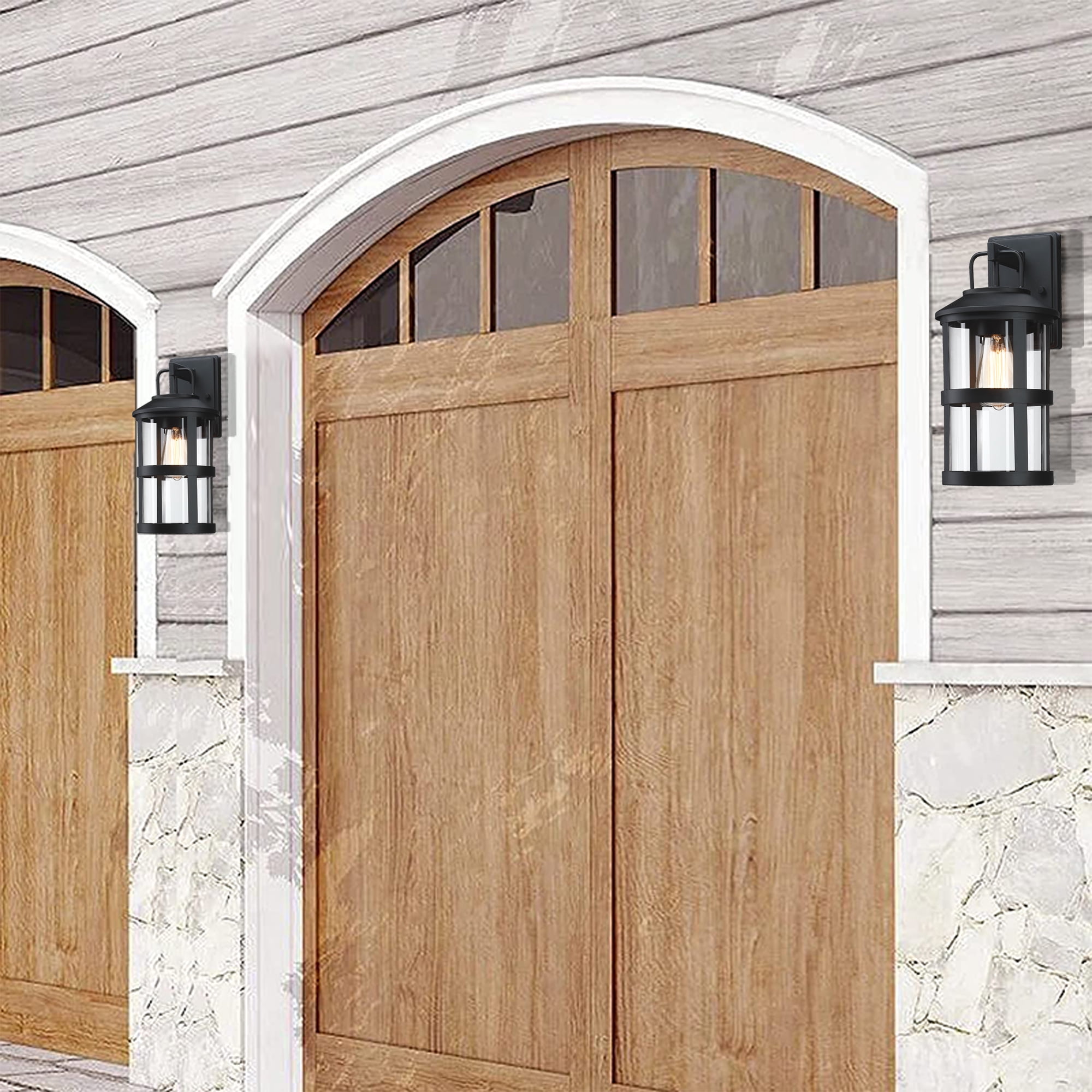 Outdoor Porch Light Fixture Wall Mount Outdoor Lighting for House, Garage, Hallway, Doorway, E26 Faymart Lighting