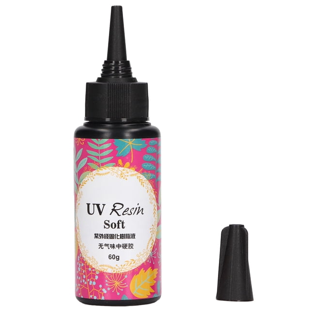 UV Clear Glue, Leakproof Design UV Resin Glue High Transparency Low Shrinkage For Mobile Phone Shell For Jewelry Making 60g