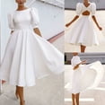 thumbnail image 2 of Prolriy Robes pour Femmes 2025 Robe de Fête Élégante Blanche pour Demoiselles d'Honneur Longue Évasée Dos Nu Robes Blanches pour Femmes, 2 of 8