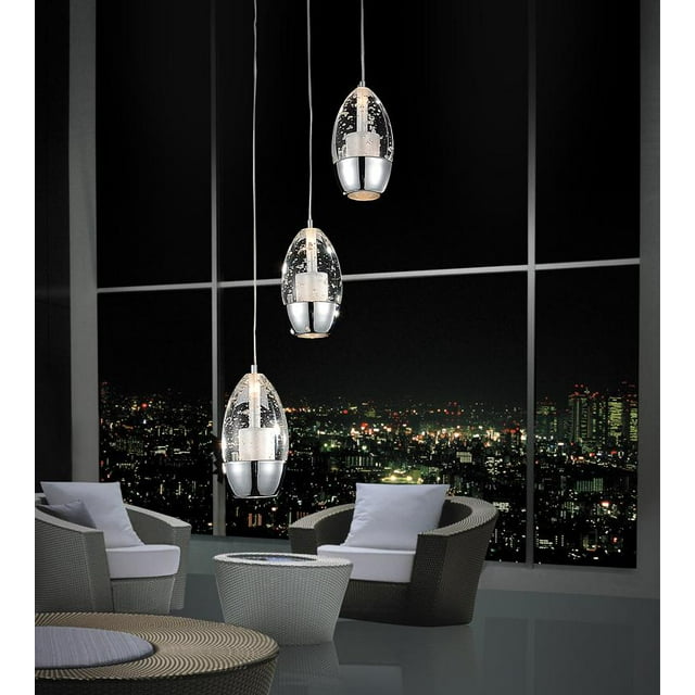 CWI Lighting 3 Light Multi Light Pendant with Chrome finish