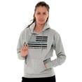 thumbnail image 3 of Blue Line US Flag Honor Protect Serve Hoodie Sweatshirt Women Men Brisco Brands S, 3 of 6