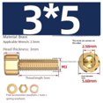 thumbnail image 1 of Paquete de 30 tuercas, pernos y arandelas hexagonales de cobre completo, tamaños M3 y M4, 1 of 2